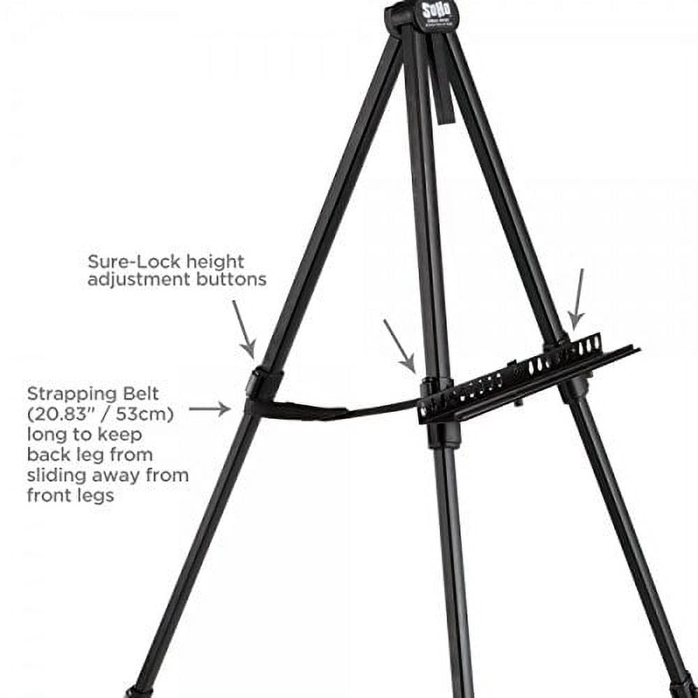 Soho Urban Artist Plein Air Aluminum Easel & Carry Bag - Art Supplies, Stand for Sign or Painting - Adjustable Height 24"-66.14" - Lightweight Travel Design, Secure Canvas Holder
