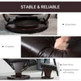 thumbnail image 6 of HOMCOM Swivel Recliner Chair Thick Padded with Storage Ottoman, Wrapped Wood Base & Faux Leather for Living Room, Bedroom, Office, Dark Brown, 6 of 8
