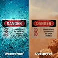 thumbnail image 5 of (2 Pack) Combustible No Smoking Or Open Flames OSHA Danger Sign, 5 of 7