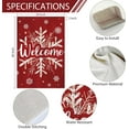 thumbnail image 4 of Christmas Welcome Garden Flag 28x40 Inch Double Sided Burlap, Snowflake Welcome Winter Yard Flag for Winter Holiday Xmas Yard Outdoor Decoration(ONLY FLAG), 4 of 6