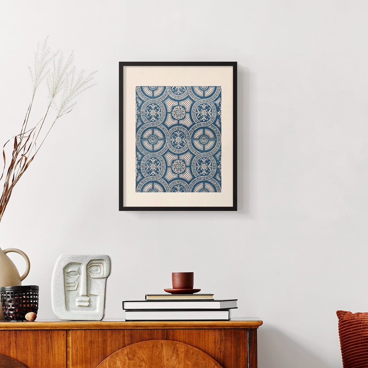Vintage Abstract Print LXXII - 14in. x 11in. Vintage Framed Print in Black Wood Frame