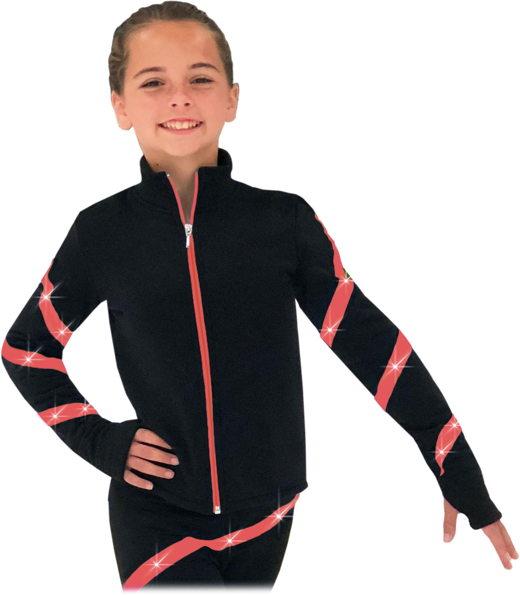 Chloe Noel JS106P Elite Polartec Spiral Fleece Figure Skating Jacket