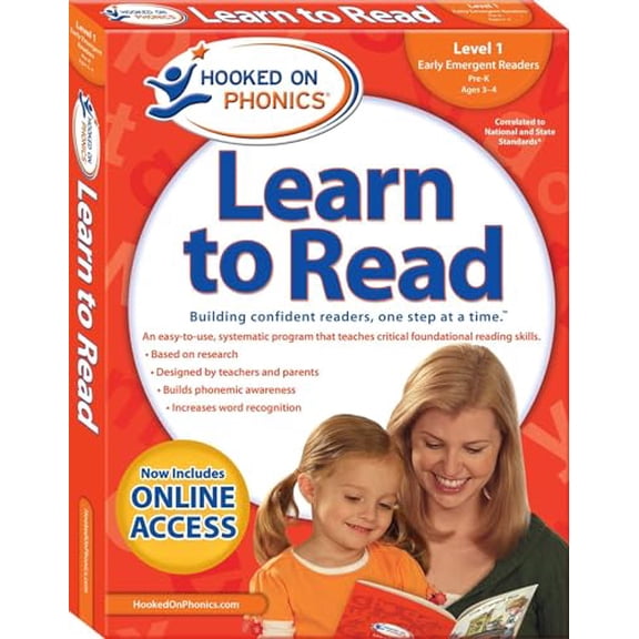 Pre-Owned Hooked on Phonics Learn to Read - Level 1 : Early Emergent Readers (Pre-K Ages 3-4) (Paperback) 9781940384108