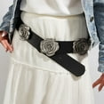thumbnail image 3 of Elastic PU Wide Women Belt With Floral Buckles For Casual Formal Wear, 3 of 7
