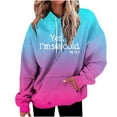 thumbnail image 2 of HomeGardon Womens Hoodie Graphic Hoodies for Women Women'S Letter-Printed Round-Neck Long-Sleeved Pullover Hooded Casual,S-XXL, 2 of 4