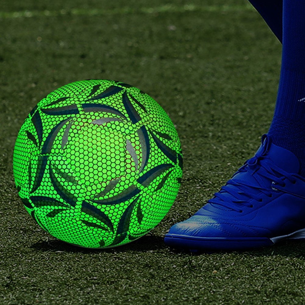 1pc Fluorescent Professional Soccer Ball - Luminous Football Standard Practice Training Soccer Ball PU Match Ball For Outdoor Training
