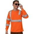 thumbnail image 2 of A-SAFETY Safety Workwear Mens High Visibility Reflective Long Sleeve Shirt Orange 4XL, 2 of 4