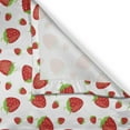 thumbnail image 3 of Ambesonne Strawberry Kitchen Curtains, Tasty Strawberries, 55"x45", Lime Green Vermilion, 3 of 3