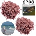 thumbnail image 1 of Señuelo Suave Gusano Rojo 100 Uds. Lombriz Camarón Lubina Cebo Pesca (8cm Rojo Y Marrón), 1 of 8