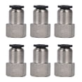 thumbnail image 1 of 10pcs Raccords Pneumatiques Droits Raccords de Conduite d'Air en Laiton Nickelé Filetage Femelle, 1 of 8