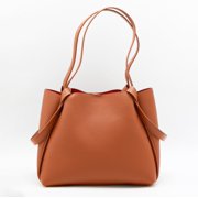 Christian Louboutin Women's Structured Tote Bag In Textured Leather With Metallic Emblem Brown