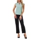 thumbnail image 2 of INSPIRAR CHIC Blusa Básica Sin Mangas de V Cuello para Mujeres Talla L Verde Guisante, 2 of 6