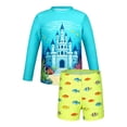 thumbnail image 1 of Boys Swimsuits Two Piece Toddler Rash Guard Swim Trunks & Long Sleeve Shirt Quick Dry Bathing Suits 7-8 Years, 1 of 4