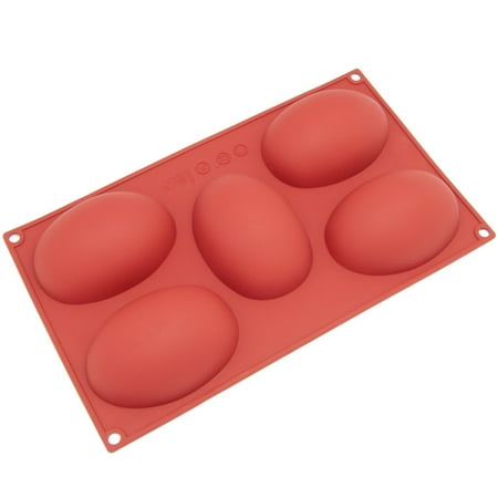 Cornbread Sticks (SL-115RD 5-Cavity Egg Shape Silicone Mold for Soap, Cake, Bread, Cupcake, Cheesecake, Cornbread, Muffin, Brownie, and More, Flexible and Non-Stick. Baked Goods.., By)