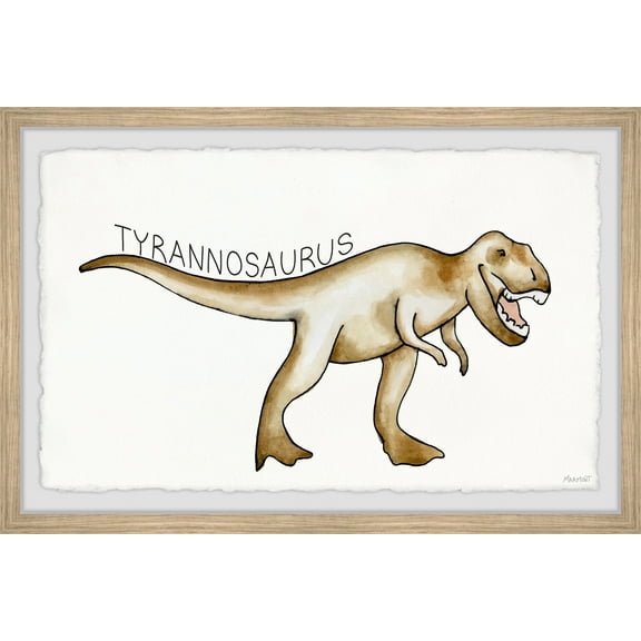 Marmont Hill Brown Tyrannosaurus Framed Wall Art