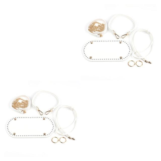 Minnieouse Kit de fabricación de bolsos de cuero PU de 5 piezas, piezas de repuesto para bolsos, conjunto de reparación de hecho a mano, Type1 NO1
