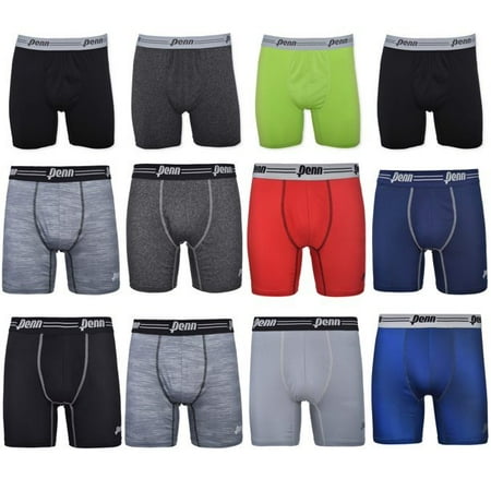 

Penn Mens Performance Briefs Boxer Briefs or Woven Boxers - 12-Pack Athletic Fit Breathable Tagless Underwear