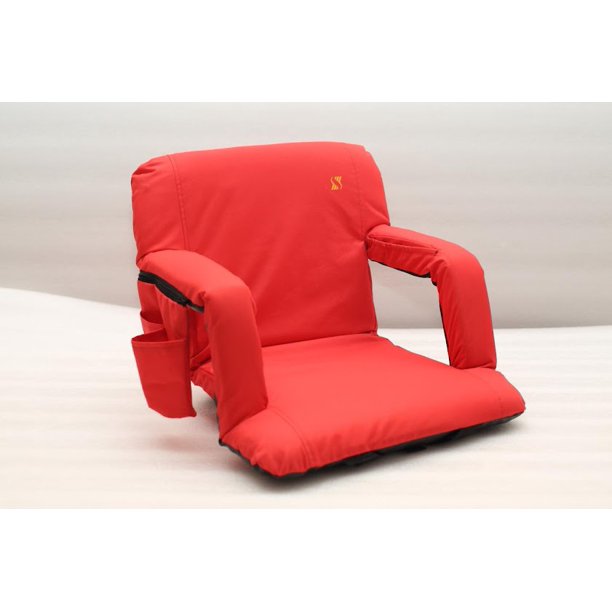 SITIUM Wide Reclining Stadium Seat for Bleachers 21x14 in. Folding