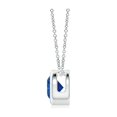 thumbnail image 2 of ANGARA Natural Bezel-Set Round Blue Sapphire Solitaire Pendant in 14K White Gold for Women (Size-4mm) | September Birthstone, Anniversary, Jewelry Gift for Women | Natural Blue Sapphire Necklace, 2 of 11