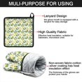 thumbnail image 7 of Yellow Lemon Fruit Slices White Pattern Kitchen Oven Mitt and Pot Holder Sets 4 Pcs for Baking, Cooking and Grilling, Heat Resistant Up To 392 °F, 7 of 7