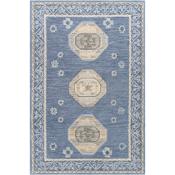 BoutiqueRugs Arwan Traditional Area Rug - Medium Gray, Ink, Rose Cream - 2' x 3'
