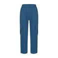 thumbnail image 5 of HOMADLES Teen Boys School Uniform Pants 14-15 Elastic Waist Straight Fit Baggy Joggers Pants Solid Multi-pocket Casual Pants Blue Size 150, 5 of 7