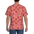 thumbnail image 3 of Qekee Red Strawberry Classic Fit T-Shirt Men's Shirt Men's Tight Short Sleeves for Exercise, Running, Mountaineering - Red Strawberry, 3 of 9