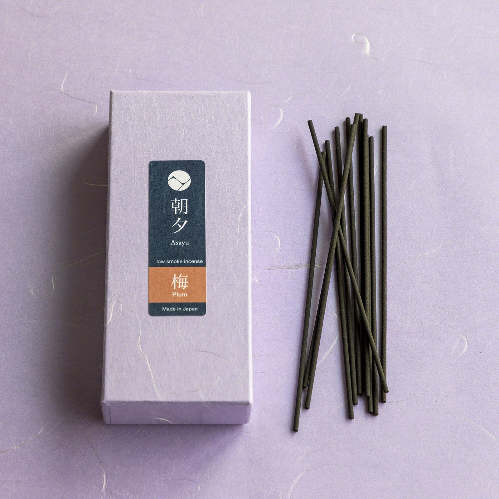 Asayu Japan Low Smoke Incense Sticks Plum Blossom Scent Made in Japan 1.41oz