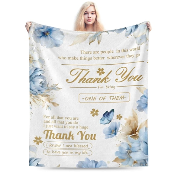 Thank You Gifts for Women, Appreciation Gifts, Thank You Gift Blanket 50x40