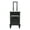 Black, variant on Large Makeup Luggage Case with Wheels Telescopic Handle, Aluminum Alloy Black