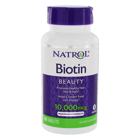 Natrol - Biotin Beauty Maximum Strength Hair Skin Nail Support 10000 mcg. - 100 Tablets