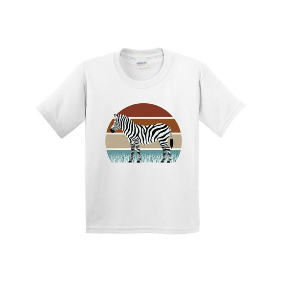 Inktastic Zebra Safari Animal Sunset Youth T-Shirt