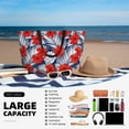 thumbnail image 5 of Xecao Leaves And Flowers for versatile beach bag for women includes zipper pockets and waterproof material, ideal for vacations and adventures., 5 of 7