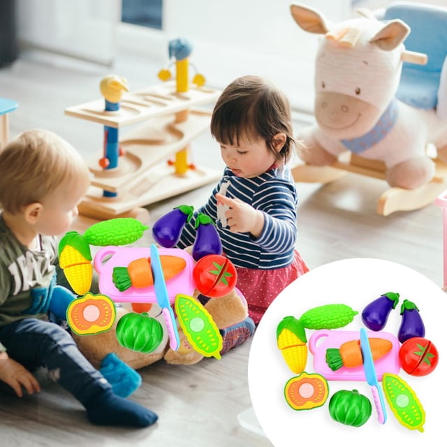 8 Piezas de Corte de Y Verduras, Juguetes de Cocina, Plástico, de Simulación, de Corte de Alimentos para Niños, Familiar, Jug Vegetal CUTICAT Juegos de simulación de juguetes