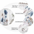 thumbnail image 6 of Shower Curtain Bathroom Set Watercolor Blue Nude Color Flowers Waterproof Fabric Shower Curtains with Grommets&Hooks, Floral on White Bottom Privacy Bath Curtain for Bathtub 36x72in, 6 of 9