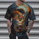 thumbnail image 5 of Camisetas de Cuello de la Tripulación de los Hombres de Verano Redondo Cuello Impreso Camiseta, Top Atlético de Secado Rápido Casual para los Hombres, 5 of 5