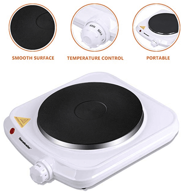 "Happyline" Electric Hot Plate Stainless Steel Contertop Burner 1000W