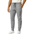 thumbnail image 2 of sususu Sweatpants For Men Baggy,Men's Casual Drawstring Trousers Relaxed Fit Pocket Design Comfortable Loose Long Pants For Outdoor And Daily Wear,Light Gray,S, 2 of 7