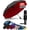 Black-Red, variant on Strongest Windproof Travel Umbrella (Compact, Superior & Beautiful), Small Strong but Light Portable and Automatic Folding Rain Umbrella, Durable Premium Grip, Fits Car & Backpack