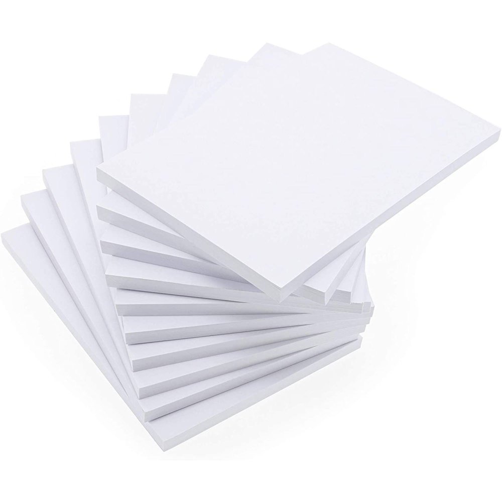 10Pack Blank Notepads, Plain Memo Paper Pad (4x6 inches), Value Pack