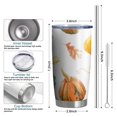 thumbnail image 6 of 20oz Tumblers Fall Leaves Pumpkin Stainless Steel Vacuum Insulated Double Wall Travel Tumbler Cups Mug with Lid and Straw,Cleaning Brush for Cold & Hot Drinks, 6 of 7