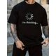 thumbnail image 1 of Camiseta cómoda y elegante con estampado "Estoy pensando" para hombre. Camiseta gráfica de verano para exteriores. Ropa para hombre. Tops para hombre. Regalo para hombre. Camiseta para adultos, hombre, 1 of 6