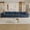 Blue, variant on CKEASEAN 158" Corduroy Boneless Cloud Sectional Couch for Living Room, Flexible Modular Sectional Couches, No Assembly Required, Cozy Fluffy Sofa with Thick Cushion for Apartment