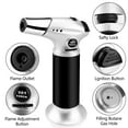 thumbnail image 4 of Butane Torch, Kitchen Blow Torch Cooking Torch Lighter Refillable with Security Lock and Adjustable Flame for Creme Brulee, Baking, BBQ, DIY Soldering (Butane Gas Not Included) (Silver), 4 of 6