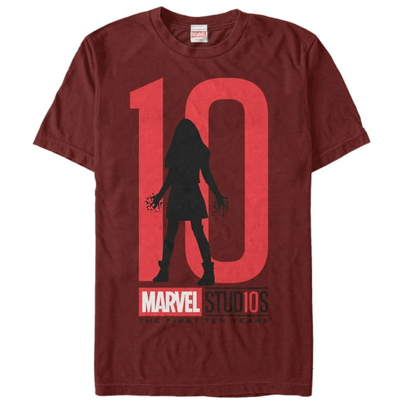 Men's Marvel 10 Anniversary Witch  Graphic Tee Cardinal X Large
