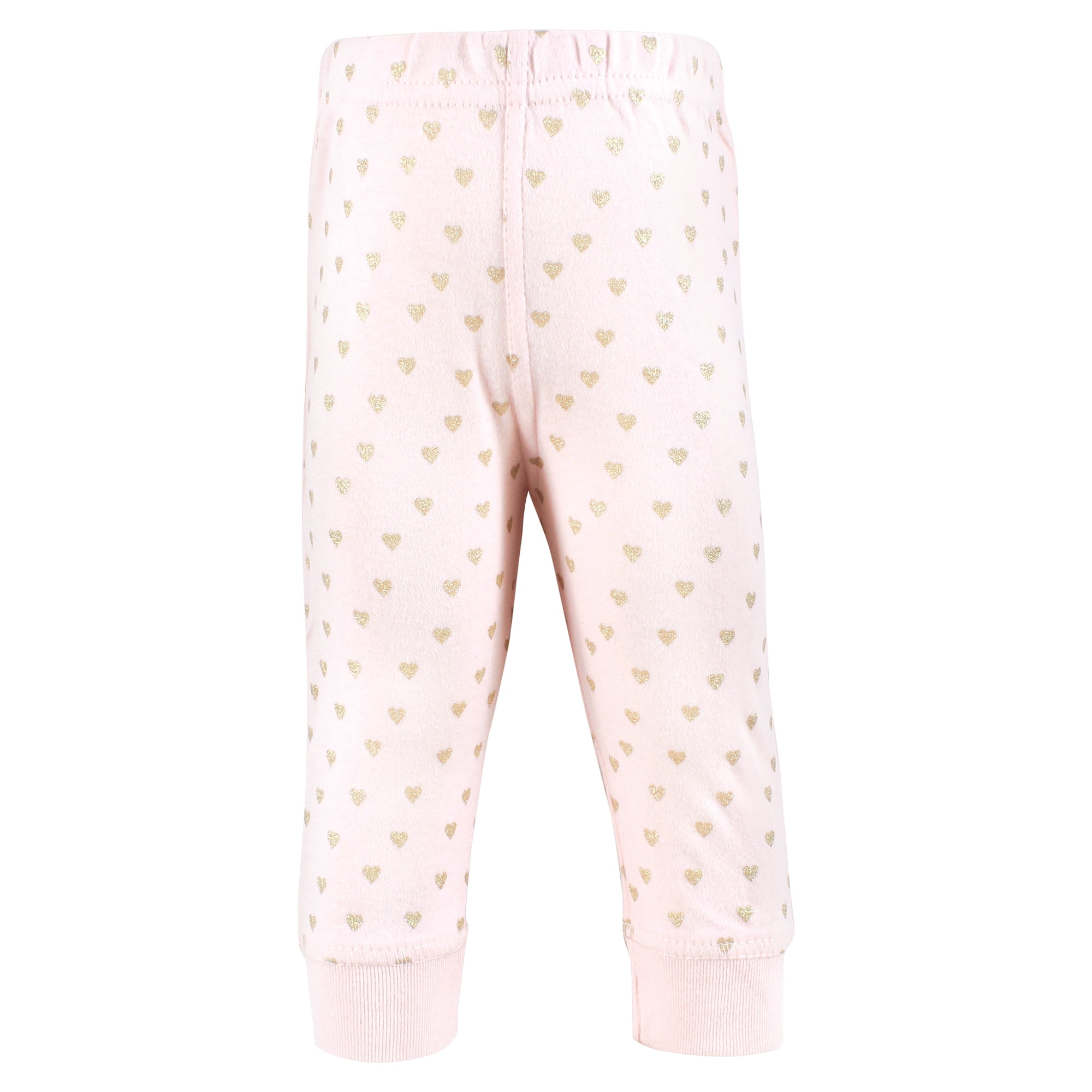 Hudson Baby Girls Cotton Pants and Leggings, Soft Rainbow, 3T