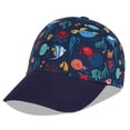 thumbnail image 4 of yocbz Toddler Baseball Hat Toddler Baseball Hat Cute Excavator Adjustable Kids Baseball Hat Vintage Cowboy Hat for Boys Girls Blue,1-2 Years, 4 of 4