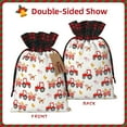 thumbnail image 2 of Pofeuu Tractor With Farm Animals Print Burlap Bags with Drawstrings Drawstring Gift Bags Pouch Bag for Thankgiving Birthday Party Gift Wrapping Treats and Party Favors-Black, 2 of 8