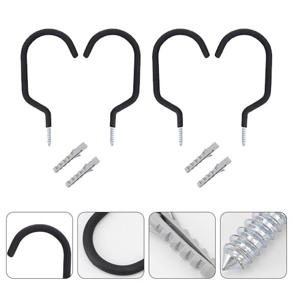 TABLZONE 10Pcs Metal Bike Storage Hanger Wall Mount for Garage Organization