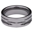 thumbnail image 4 of Howling Wolf on Moon Tungsten Carbide Ring, 4 of 9